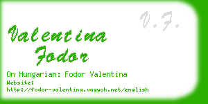 valentina fodor business card